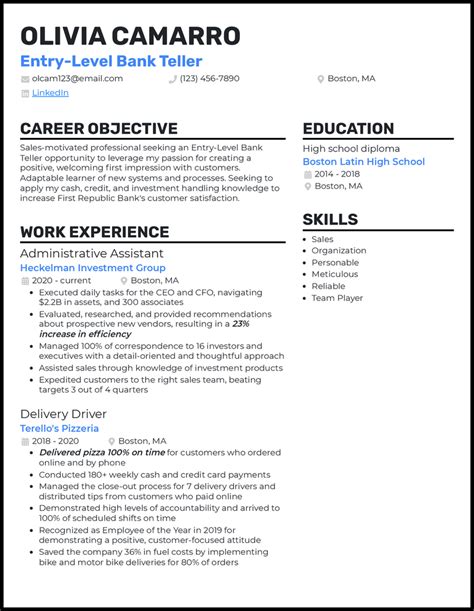 Bank Teller Resume: Examples & Skills (+ Tips for 2024).